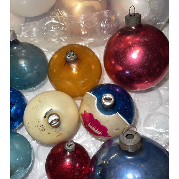 Vintage Mercury Glass Mixed Lot Christmas Ornament Some Rare Marked Poland 3E26 - Picture 8 of 12